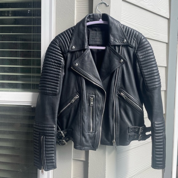 ⚡️ AllSaints Leather Jacket – Size 4 🖤 - Picture 2 of 6